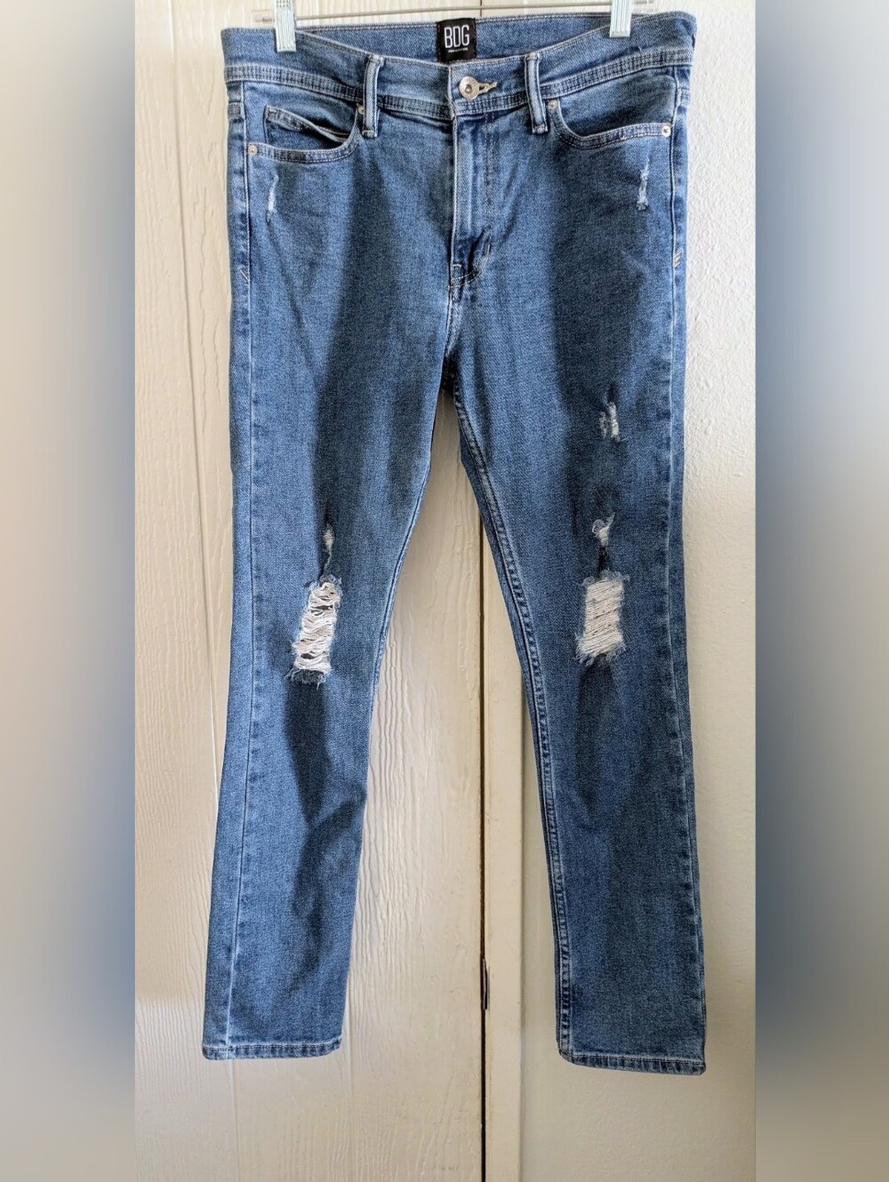BDG Womens Skinny Stretch Jeans Size 32 X 30 Distressed Comfy